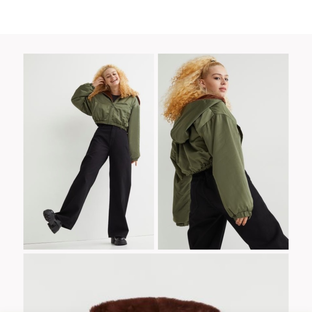 *** ISO *** Reversible H&M bomber jacket green
